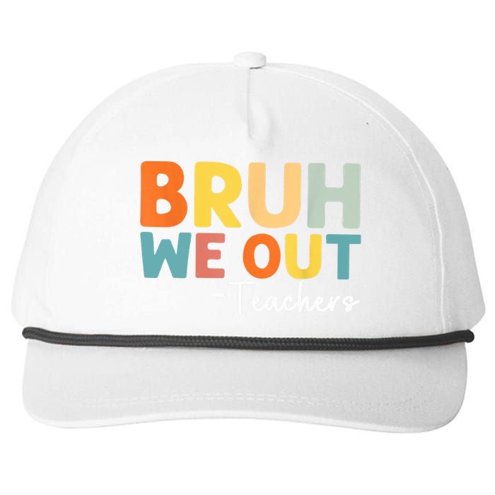 Vintage Bruh We Out Teachers Gift Snapback Five-Panel Rope Hat