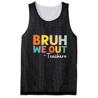 Vintage Bruh We Out Teachers Gift Mesh Reversible Basketball Jersey Tank