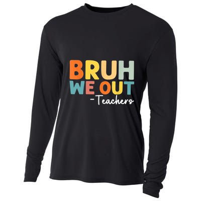 Vintage Bruh We Out Teachers Gift Cooling Performance Long Sleeve Crew