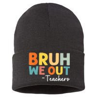 Vintage Bruh We Out Teachers Gift Sustainable Knit Beanie