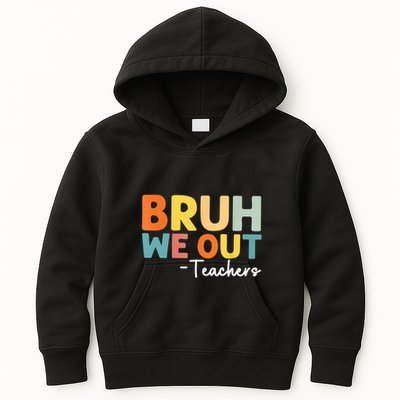 Vintage Bruh We Out Teachers Gift Kids Hoodie