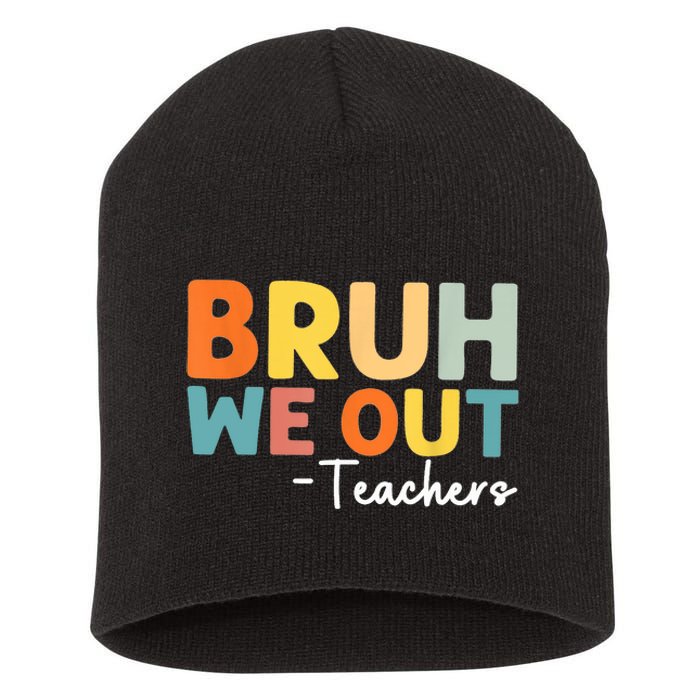 Vintage Bruh We Out Teachers Gift Short Acrylic Beanie