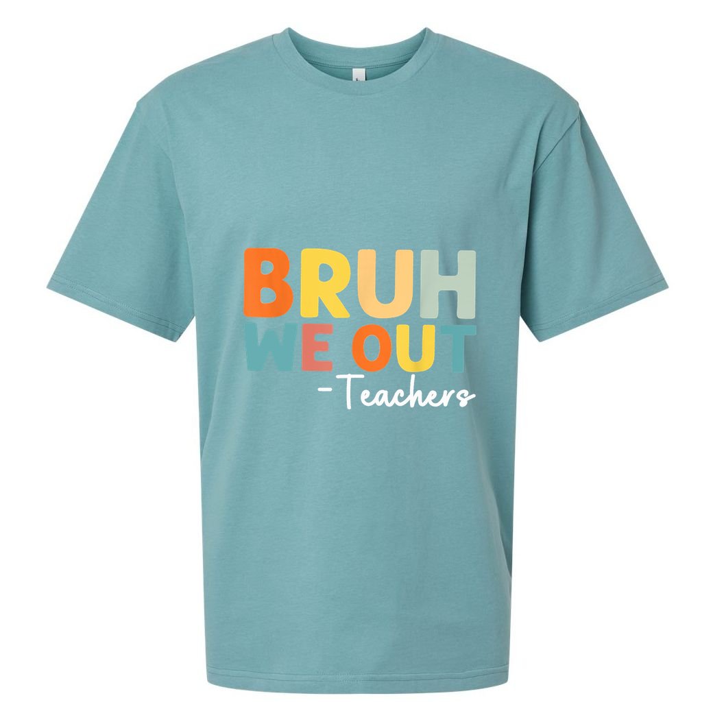 Vintage Bruh We Out Teachers Gift Sueded Cloud Jersey T-Shirt