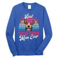 Vintage Best Welsh Terrier Mom Ever Great Gift Long Sleeve Shirt