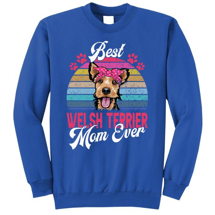 Vintage Best Welsh Terrier Mom Ever Great Gift Sweatshirt