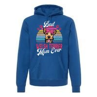 Vintage Best Welsh Terrier Mom Ever Great Gift Premium Hoodie