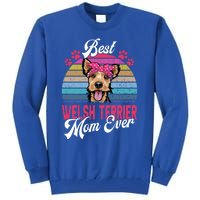 Vintage Best Welsh Terrier Mom Ever Great Gift Tall Sweatshirt