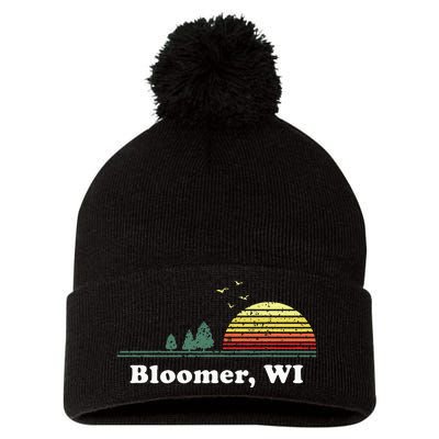 Vintage Bloomer Wisconsin Home Souvenir Pom Pom 12in Knit Beanie