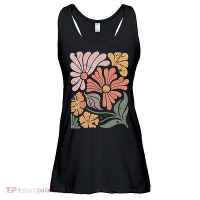 Vintage Boho Wildflower  Ladies Essential Flowy Tank