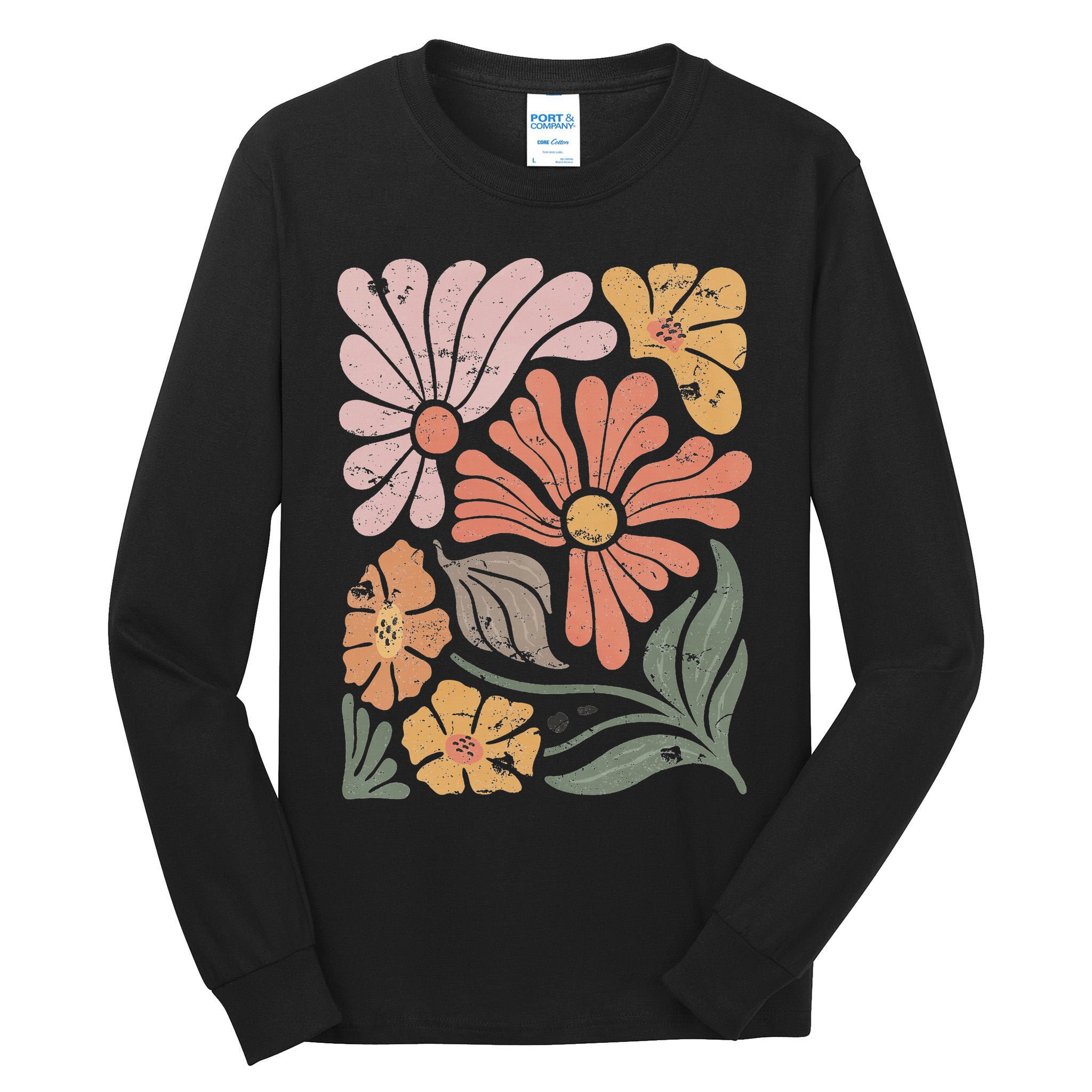 Vintage Boho Wildflower  Tall Long Sleeve T-Shirt