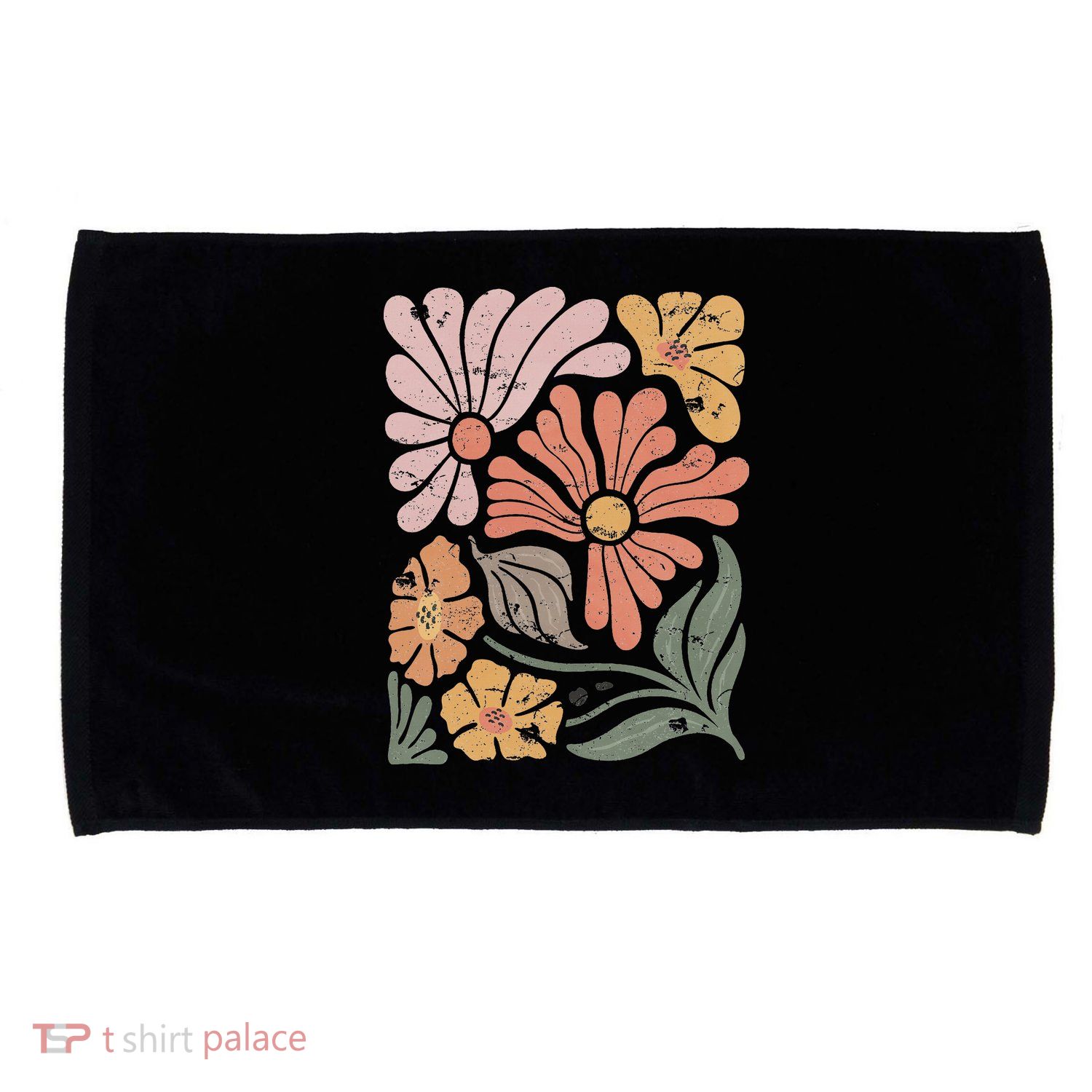 Vintage Boho Wildflower  Microfiber Hand Towel