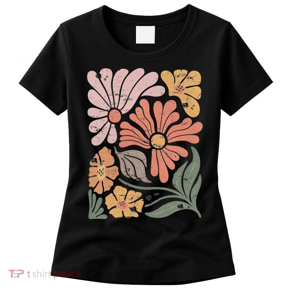 Vintage Boho Wildflower  Womens T-Shirt