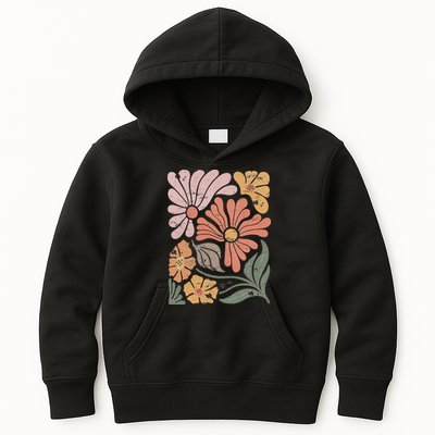 Vintage Boho Wildflower  Kids Hoodie