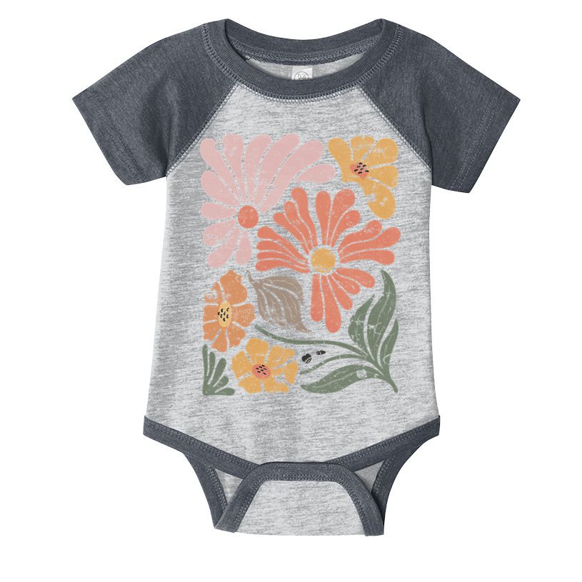 Vintage Boho Wildflower  Infant Baby Jersey Bodysuit