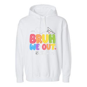 Vacation Bruh We Out Summer Teachers End Of School Year Teacher Gift Garment-Dyed Fleece Hoodie