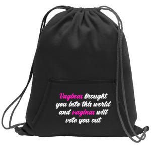 Vaginas Brought You Into This World And Vaginas Will Vote You Out Sweatshirt Cinch Pack Bag