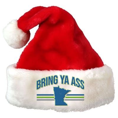 Vintage Bring Ya Ass To Minnesota Premium Christmas Santa Hat