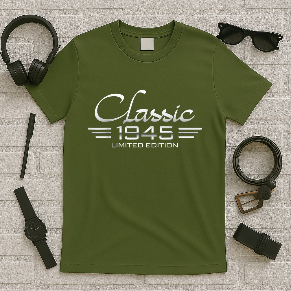 Vintage Classic 1945 80th Birthday 80 Years Old Bday T-Shirt
