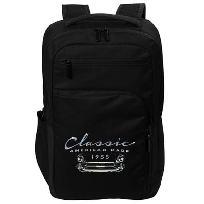Vintage Car 1955 Classic Birthday Antique Auto Impact Tech Backpack