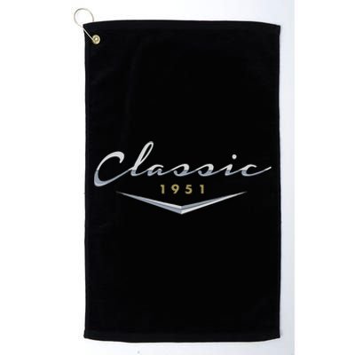 Vintage Classic 1951 Birthday Gifts For Dad, Husband Platinum Collection Golf Towel