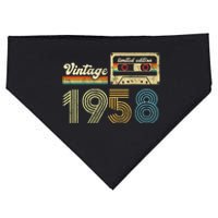 vintage cassette 1958 Retro Birthday 65th Dad Birthday Gift Grandpa Birthday USA-Made Doggie Bandana