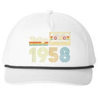 vintage cassette 1958 Retro Birthday 65th Dad Birthday Gift Grandpa Birthday Snapback Five-Panel Rope Hat