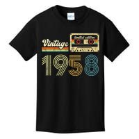 vintage cassette 1958 Retro Birthday 65th Dad Birthday Gift Grandpa Birthday Kids T-Shirt