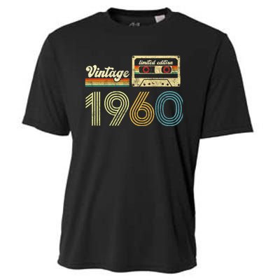 vintage cassette 1960 Retro Birthday 63rd Dad Birthday Gift Grandpa Birthday Cooling Performance Crew T-Shirt