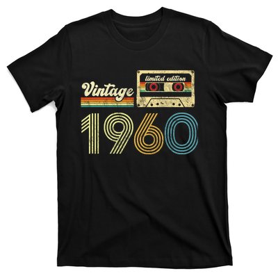 vintage cassette 1960 Retro Birthday 63rd Dad Birthday Gift Grandpa Birthday T-Shirt