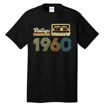 vintage cassette 1960 Retro Birthday 63rd Dad Birthday Gift Grandpa Birthday Tall T-Shirt