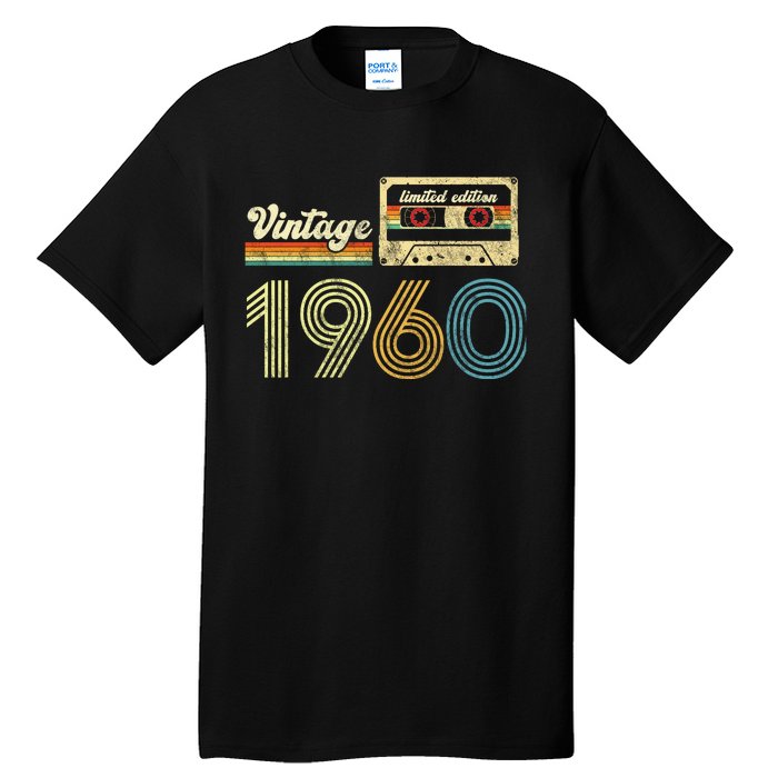 vintage cassette 1960 Retro Birthday 63rd Dad Birthday Gift Grandpa Birthday Tall T-Shirt