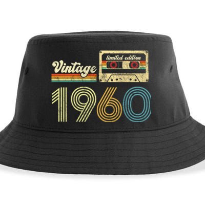 vintage cassette 1960 Retro Birthday 63rd Dad Birthday Gift Grandpa Birthday Sustainable Bucket Hat