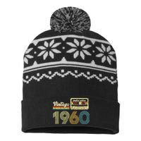 vintage cassette 1960 Retro Birthday 63rd Dad Birthday Gift Grandpa Birthday USA-Made Snowflake Beanie