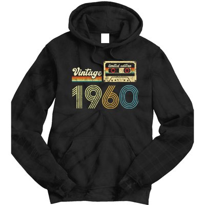 vintage cassette 1960 Retro Birthday 63rd Dad Birthday Gift Grandpa Birthday Tie Dye Hoodie