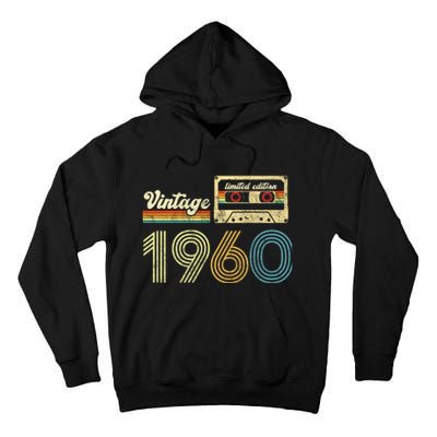 vintage cassette 1960 Retro Birthday 63rd Dad Birthday Gift Grandpa Birthday Tall Hoodie