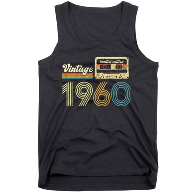 vintage cassette 1960 Retro Birthday 63rd Dad Birthday Gift Grandpa Birthday Tank Top