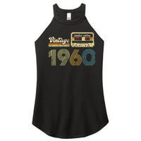 vintage cassette 1960 Retro Birthday 63rd Dad Birthday Gift Grandpa Birthday Women's Perfect Tri Rocker Tank