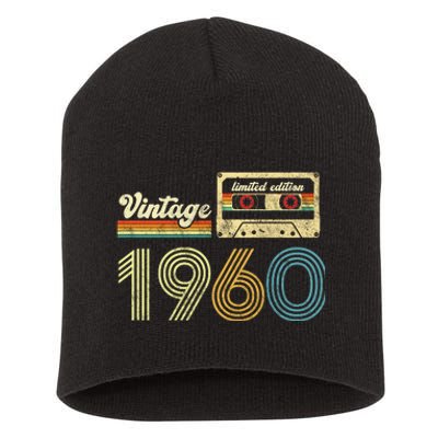 vintage cassette 1960 Retro Birthday 63rd Dad Birthday Gift Grandpa Birthday Short Acrylic Beanie