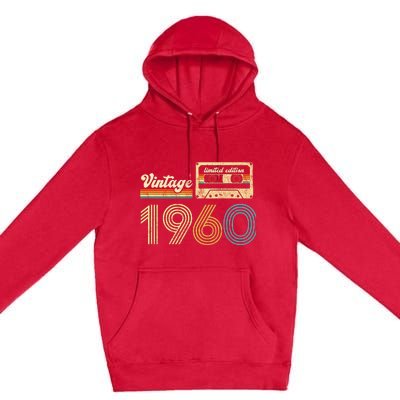 vintage cassette 1960 Retro Birthday 63rd Dad Birthday Gift Grandpa Birthday Premium Pullover Hoodie