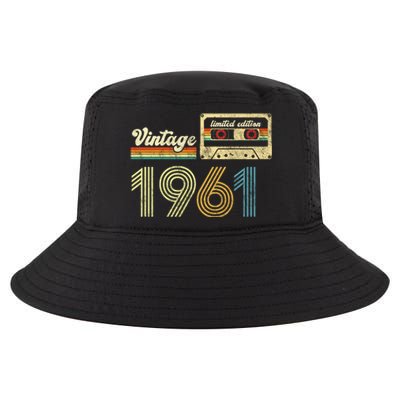 vintage cassette 1961 Retro Birthday 62nd Dad Birthday Gift Grandpa Birthday Cool Comfort Performance Bucket Hat