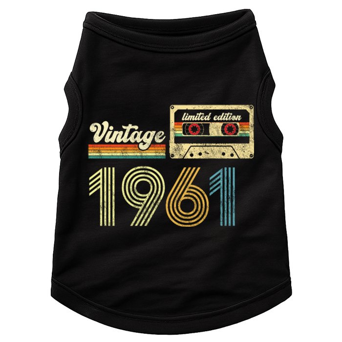 vintage cassette 1961 Retro Birthday 62nd Dad Birthday Gift Grandpa Birthday Doggie Tank