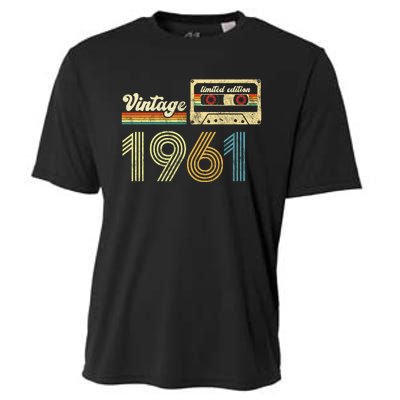 vintage cassette 1961 Retro Birthday 62nd Dad Birthday Gift Grandpa Birthday Cooling Performance Crew T-Shirt