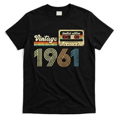 vintage cassette 1961 Retro Birthday 62nd Dad Birthday Gift Grandpa Birthday T-Shirt