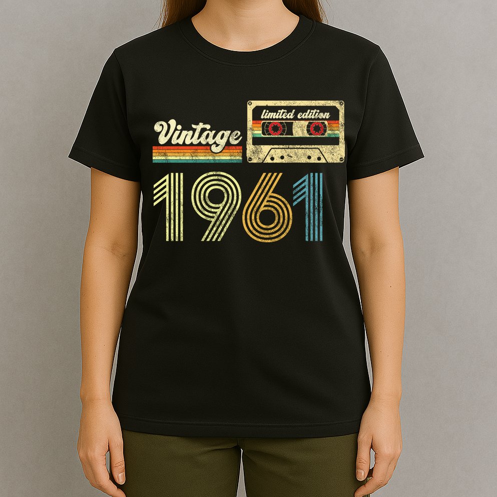 vintage cassette 1961 Retro Birthday 62nd Dad Birthday Gift Grandpa Birthday T-Shirt
