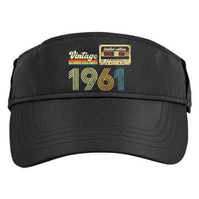 vintage cassette 1961 Retro Birthday 62nd Dad Birthday Gift Grandpa Birthday Adult Drive Performance Visor