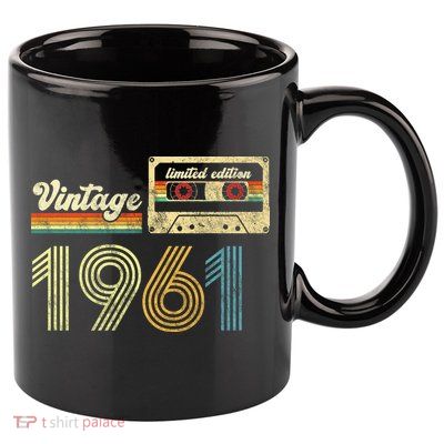 vintage cassette 1961 Retro Birthday 62nd Dad Birthday Gift Grandpa Birthday 11oz C Handle Ceramic Mug