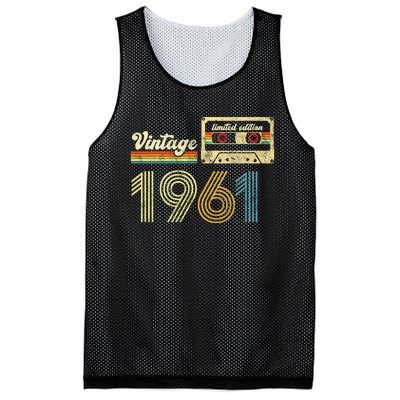 vintage cassette 1961 Retro Birthday 62nd Dad Birthday Gift Grandpa Birthday Mesh Reversible Basketball Jersey Tank