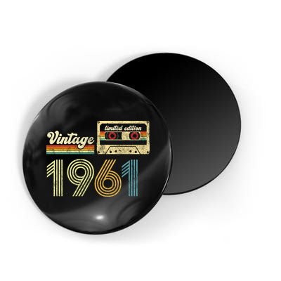 vintage cassette 1961 Retro Birthday 62nd Dad Birthday Gift Grandpa Birthday Magnet
