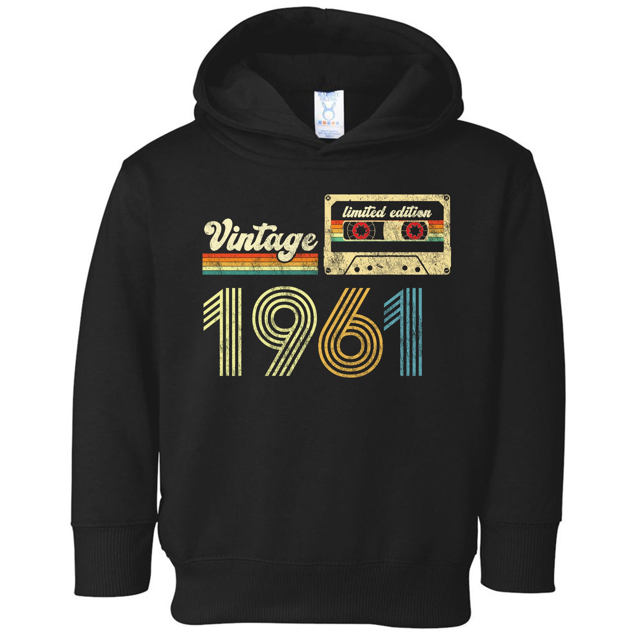 vintage cassette 1961 Retro Birthday 62nd Dad Birthday Gift Grandpa Birthday Toddler Hoodie