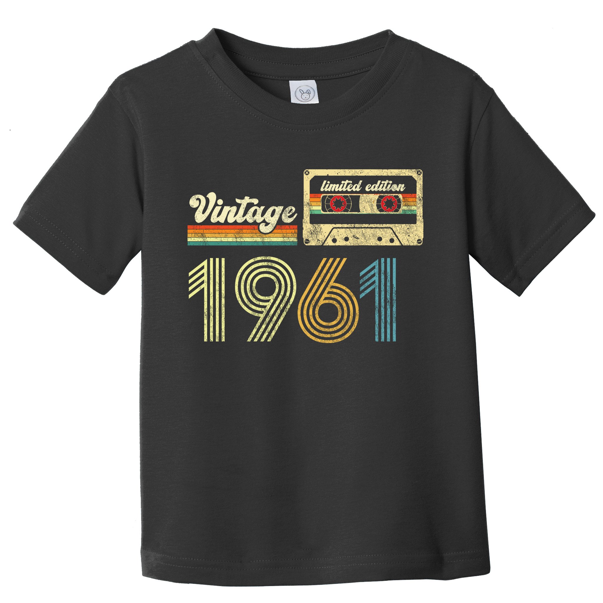 vintage cassette 1961 Retro Birthday 62nd Dad Birthday Gift Grandpa Birthday Toddler T-Shirt